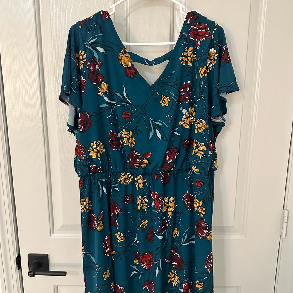Teal Floral Maurice’s Dress
